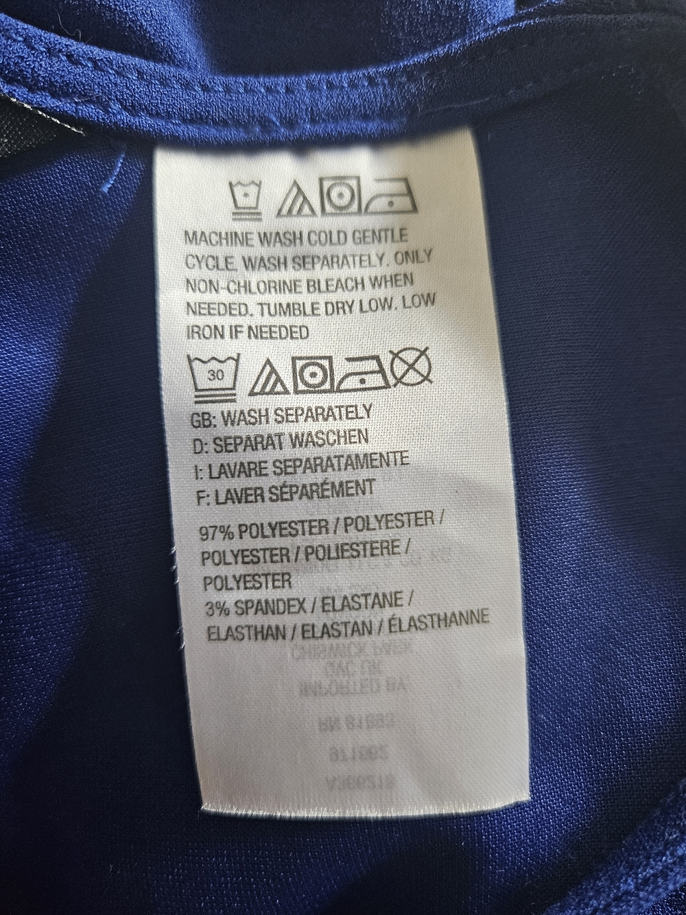 Du Jour Sleeveless Royal Blue Tie-Waist Jumpsuit size Large - Picture 7 of 8